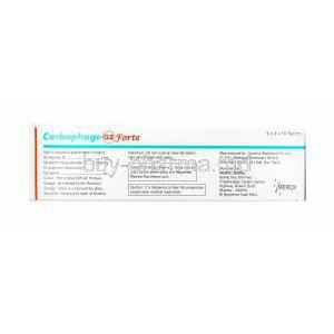 Carbophage G Forte, Glimepiride and Metformin 2gm manufacturer