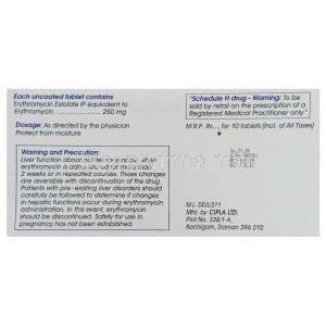 Erythromycin Tablet Box