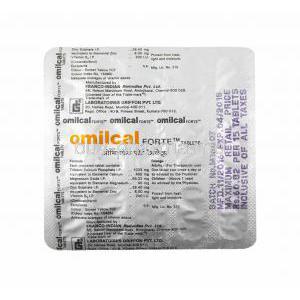 Omilcal Forte tablets back