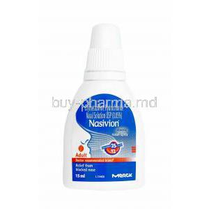 Nasivion Nasal Solution, Oxymetazoline Hydrochloride 0.5mg 15ml bottle