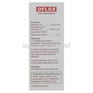 Oflox, Generic  Ocuflox, Ofloxacin  Eye Drop composition