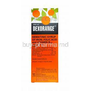 Dexorange Syrup, Ferric Ammonium Citrate, Protein, Cyanocobalamin and Folic Acid