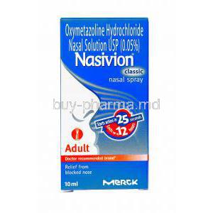 Nasivion Paediatric Nasal Solution, Oxymetazoline Hydrochloride 0.5mg 10ml