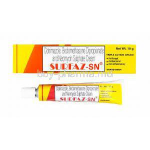 Surfaz-SN Cream, Beclometasone/ Clotrimazole/ Neomycin