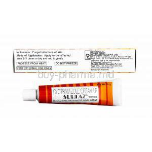 Surfaz Cream, Clotrimazole tube, manufacturer