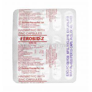 Ferobid Z capsules back