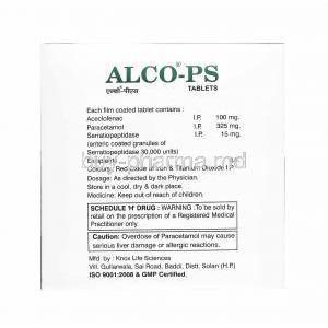 Alco PS, Aceclofenac, Paracetamol and Serratiopeptidase manufacturer