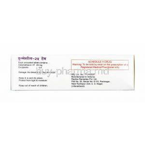 Inmecin, Indomethacin 25mg manufacturer