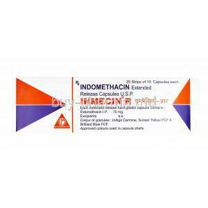 Inmecin, Indomethacin 75mg composition