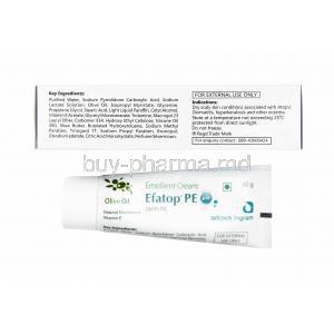 Efatop PE Cream tube, ingredients