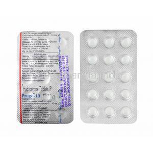 Prugo, Hydroxyzine 10mg tablets