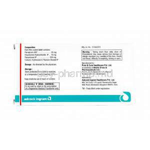 Adcospas, Paracetamol, Pamabrom and Dicyclomine manufacturer