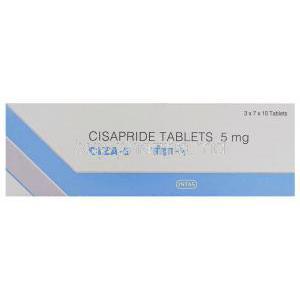 Generic Propulsid, Ciza Cisapride (Intas)  5 mg box