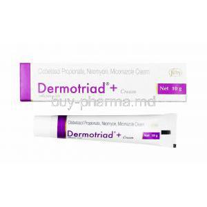 Dermotriad Plus Cream, Clobetasol Propionate/ Neomycin Sulphate/ Miconazole Nitrate