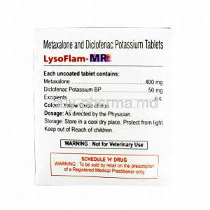 Lysoflam-MR, Diclofenac and Metaxalone composition