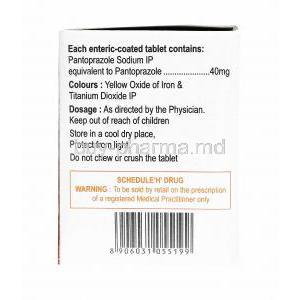 PNZ, Pantoprazole 40mg composition