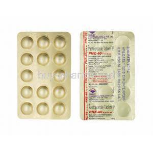 PNZ, Pantoprazole 40mg tablets