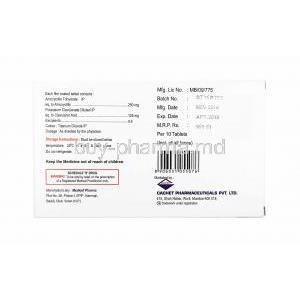 Lactoclaav, Amoxicillin and Clavulanic Acid 375mg manufacturer