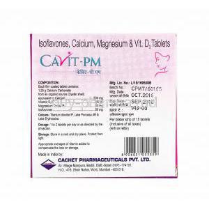 Cavit-PM, Calcium carbonate, Magnesium oxide, Isoflavone, and Vitamin D3 manufacturer