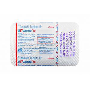 Upwardz, Tadalafil 10mg tablets back