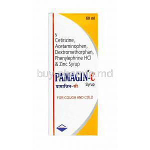 Pamagin C Syrup, Paracetamol, Cetirizine, Menthol and Phenylephrine