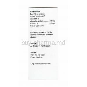 Crystacal Syrup, Calcium and Calcitriol composition