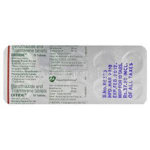 Ditide , Triamterene / Benzthiazide Packaging info