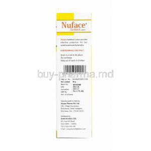 Nuface Sunblock Lotion manufacturer