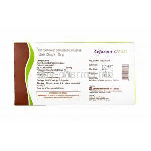 Cefasom CV, Cefuroxime and Clavulanic Acid 625mg manufactrer