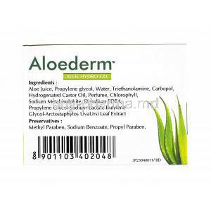 Aloederm Aloe Hydro Gel ingredients