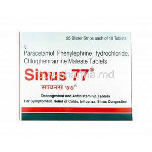 Sinus 77, Phenylephrine/ Chlorpheniramine/ Paracetamol