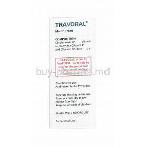 Travoral Mouth Paint, Clotrimazole composition