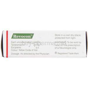Revocon, Tetrabenazine 25 mg composition