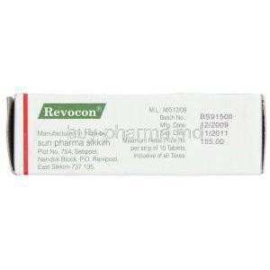 Revocon, Tetrabenazine 25 mg manufacturer