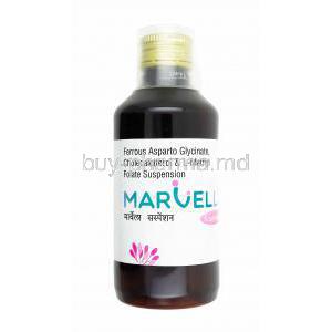 Marvella Suspension, Ferrous Asparto Glycinate/ Cholecalciferol/ L-Methyl Folate
