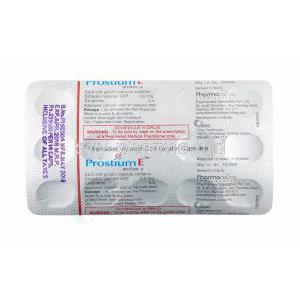 Prostium E, Estradiol capsules back