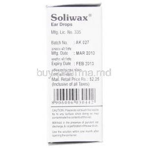 Soliwax Ear Drops Munufacturer