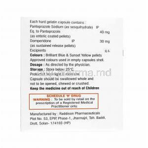 Nulcer-D, Domperidone and Pantoprazole manufacturer