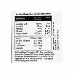 Recoba, Methylcobalamin, Alpha Lipoic Acid, VitaminB1 and VitaminB6 usage