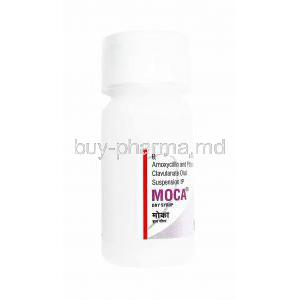 Moca Oral Suspension, Amoxicillin and Clavulanic Acid bottle