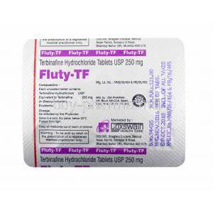 Fluty TF, Terbinafine tablets back