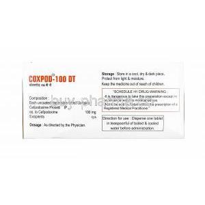 Coxpod DT, Cefpodoxime 100mg direction for use