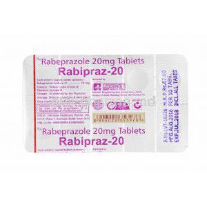 Rabipraz, Rabeprazole tablets back
