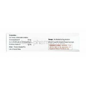 Coxser D, Diclofenac and Serratiopeptidase composition