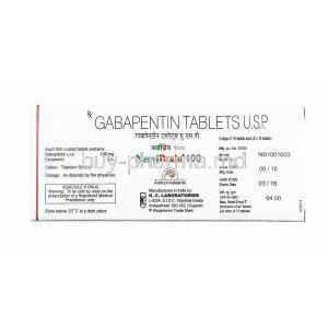 Nervibrain, Gabapentin 100mg manufacturer