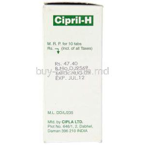 Cipril-H, Generic Zestoretic, Lisinopril/ Hydrochlorothiazide 5 mg/12.5 mg Manufacturer