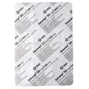Janumet, Sitagliptin/Metformin, 50/1000mg, 56 tabs, MSD, Blister pack