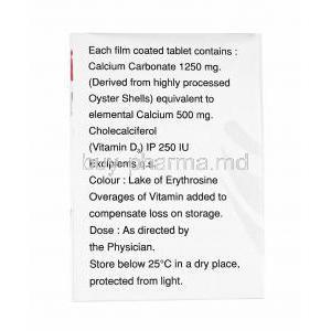 Troycal, Calcium Carbonate and Vitamin D3 composition