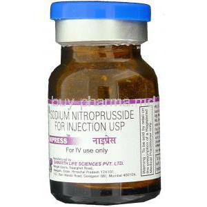 Nipress, Generic Nitropress, Sodium Nitroprusside Injection bottle