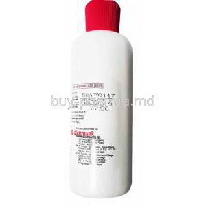 Gamma Benzene Hexachloride Lotion, Lindane Lotion USP, Scaboma bottle side presentation with information